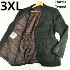 良品　ハリスツイード テーラードジャケット　大きい　緑　3XL　特大　グリーン m85854316005_1.jpg?1728806670