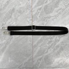 ショルダーストラップ 黒 無地 金具付き 調節可能 ナイロン素材 シンプル