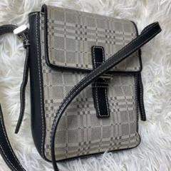 バーバリー ショルダーバッグ ベージュ系 レザー キャンバスBURBERRY
