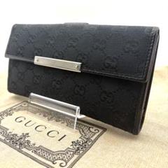 なかなか綺麗♡GUCCI グッチGGキャンパス×レザーダブルホック二つ折り財布 GUCCI グッチ Wホック二つ折り財布 コンパクトウォレット GG