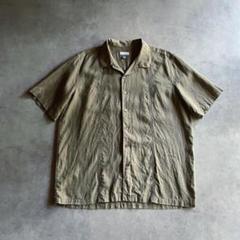 90s USA label リネン オープンカラーシャツ 刺繍 短丈 キューバ 90s USA label リネン オープンカラーシャツ 刺繍 短丈 キューバ