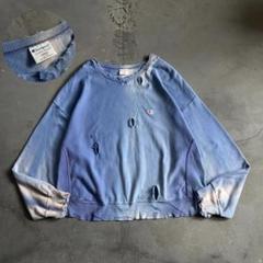 reverse weave 鬼フェード“Turquoise ”borosweat