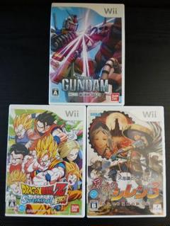Wii ゲーム 3本セット MS戦線0079、ドラゴンボール、風来のシレン3
