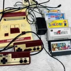 動作未確認】ファミリーコンピューター ソフト付 アダプター付き