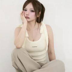 トップス ANDMARY Avril ribbon tops ivory Ava ribbon tops