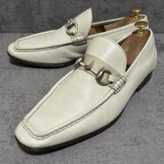 GUCCI 厚底ローファーhホワイトレザー サイズ6.5美品 GUCCI 厚底ローファーhホワイトレザー サイズ6.5美品 靴