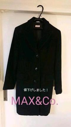 MAX＆Co 極美品　黒 ダブルブレスト チェスターコート　ロング 2025年最新】MAX&CO チェスターコートの人気アイテム - メルカリ