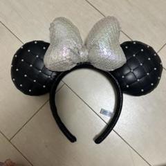 ディズニーカチューシャ レザー 黒白