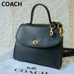 OLD COACH ハンドバッグ 2way ターンロック ブラック 9977 Old Coach 9977 2Way Shoulder Bag Mocha Brown Vintage Made in