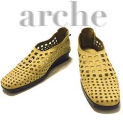 ✨美品✨　arche アルシュ　パンチングデザイン　スリッポン　フランス製