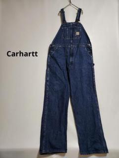 【美品/古着】carhartt/デニムオーバーオール　Sサイズ✴︎ ブラックラベル Carhartt 「Carhartt」 デニムオーバーオール 38inch ブラック