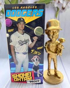 新品]大谷翔平選手＆デコピン フィギュア ゴールド 金