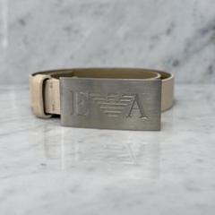 EMPORIO ARMANI エンポリオアルマーニ ベルト 本革 ベージュ 銀