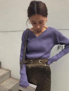 アメリヴィンテージ トップス BELTED LAYERED RIB TOP - メルカリ