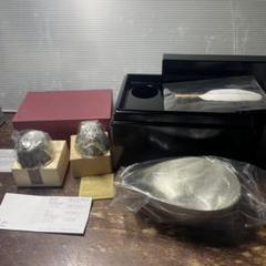 未使用 能作 NOUSAKU 酒器セット ゴールド 錫100% 箱付　金箔　干支