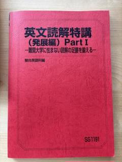 駿台予備校 英文読解特講（発展編）Part I 難関大学向け 2024