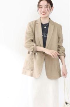 【2023SS】IENA フレンチリネンジャケット 38 紺 2023 SS】イエナ フレンチリネンジャケット（フレンチリネン