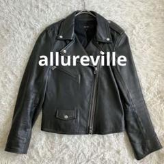 美品 ✨22年 allureville 羊革 ダブルライダースジャケット 黒 2 レザーライダース | allureville (Women)/アルアバイル | 三越