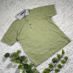 【KEN COLLECTION】半袖シャツ　『M』　レイヤード風　黄緑　日本製