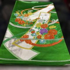 花柄ベトナム刺繍 ベージュ系 袋帯 code200828-4sq.jpg