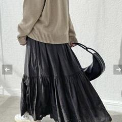 Spick and span エンブロイダリーレーススカート 38 ブラック 美品 Spick&Span エンブロイダリーレーススカート 38