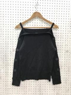 Y2K コージーギャル古着 肌見せ　ビッグボタンスリーブニットトップス