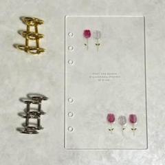 ✨chima@✨A6 アクリルレジンバインダー　リング付き　韓国　貯金 ✨新作✨A6 アクリルレジンバインダー リング付き 韓国 貯金