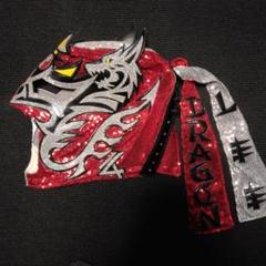DORAGON LEE・応援マスク・赤・覆面工房 DORAGON LEE・応援マスク・赤・覆面工房