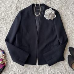 美品♡グリーンレーベル ノーカラージャケット LL〜2XL 卒業式