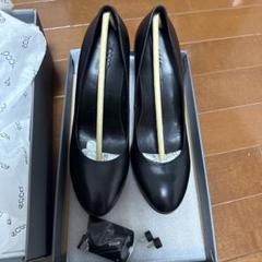 ブラックレザー ハイヒール　本革　ecco