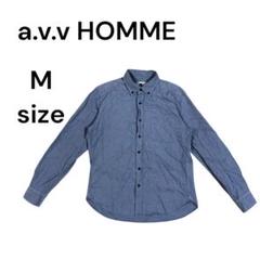 a.v.v HOMME シャツ　トップス　長袖　シンプル　メンズ　M 1759
