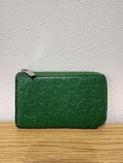 【限定レア】極美品 marimekko マリメッコ Petra 牛革 財布 緑 marimekko - マリメッコ シーズン限定 牛革Petra レザー 2つ折