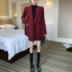 セットアップ レディース 2点セット ジャケット コーデュロイ ウエストゴム
