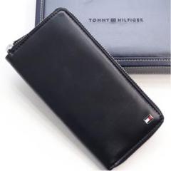 新品 トミー ヒルフィガー オックスフォード 長財布 二つ折り ラウンド ケース