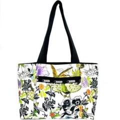 レスポートサック Lesportsac トートバッグ リバーシブル 花柄 黒