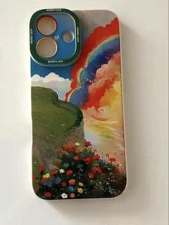 新品かわいい激安カラフル風景画 iPhone16ケース