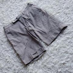 美品 【タケオキクチ】 (3) ギンガムチェック柄ショートパンツ 裾折り返し