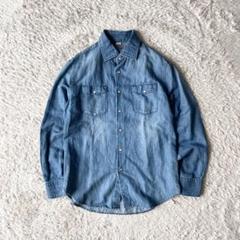 極美品 45R コットンリネンシャツデニムの908イースタンシャツ 2 45R 極美品 コットンリネンシャツデニムの908イースタンシャツ 2