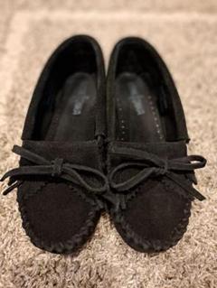 MINNETONKA ミネトンカ モカシン スエード BLACK 黒 22cm