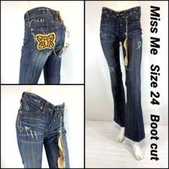 クロス miss me ミスミー ブーツカット ローライズ　y2k 美品】miss me ミスミー スキニー ローライズ デニム 十字架 y2k