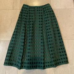 美品 KEIKO SUZUKI ケイコスズキ 花柄スカート グリーン系 美品 KEIKO SUZUKI ケイコスズキ 花柄スカート グリーン系