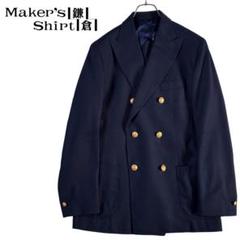 極美品✨鎌倉シャツ 134 テーラードジャケット 紺ブレ 金ボタン