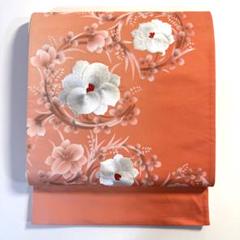5k2022 袋帯　絹　蘇州刺繍　ピンク　白　赤　花柄　和装　着物 5k2022 袋帯 絹 蘇州刺繍 ピンク 白 赤 花柄 和装 着物 - メルカリ