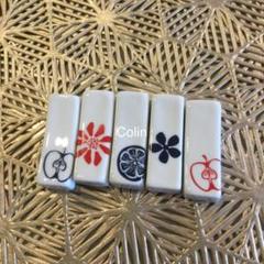 プレート皿 ポーセラーツ 小皿 はし置き ハンドメイド 白磁 箸置き