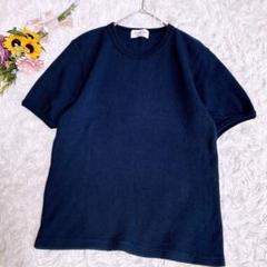 【シールームリン】日本製　コットン　半袖Tシャツ　カットソー　厚地　ネイビー　F