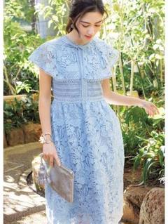 【7/13までの限定値下げ新品】チェスティ　フラワーレースワンピースノースリーブ ERUKEI エルケイ】フラワーレース/ テールカット/ ノースリーブ