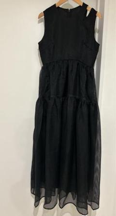CLANE SHEER PLAID FLARE ONEPIECE