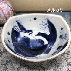 有田焼　福泉窯 つわぶき型青白い陶器皿３枚➕１枚 有田焼 福泉窯 つわぶき型青白い陶器皿3枚➕1枚