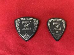ZEMAITIS 純銀ダイヤ菱形Zロゴ 2003年 公式ギターストラップ 未使用 ZEMAITIS 純銀アロー鏃形ロゴ 2003年 公式ギターストラップ 未