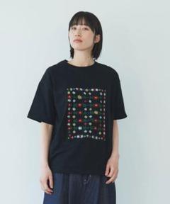 新品　yuni ユニ 花刺繍 Tシャツ ブラック AMBIDEX アンビデックス 新品 yuni ユニ 花刺繍 Tシャツ ブラック AMBIDEX アンビ